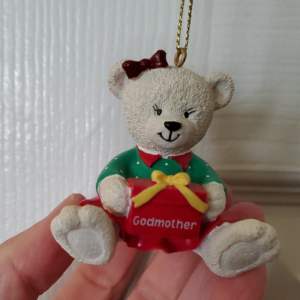 Godmother Bear Ornament And Puppy Ornaments⁰